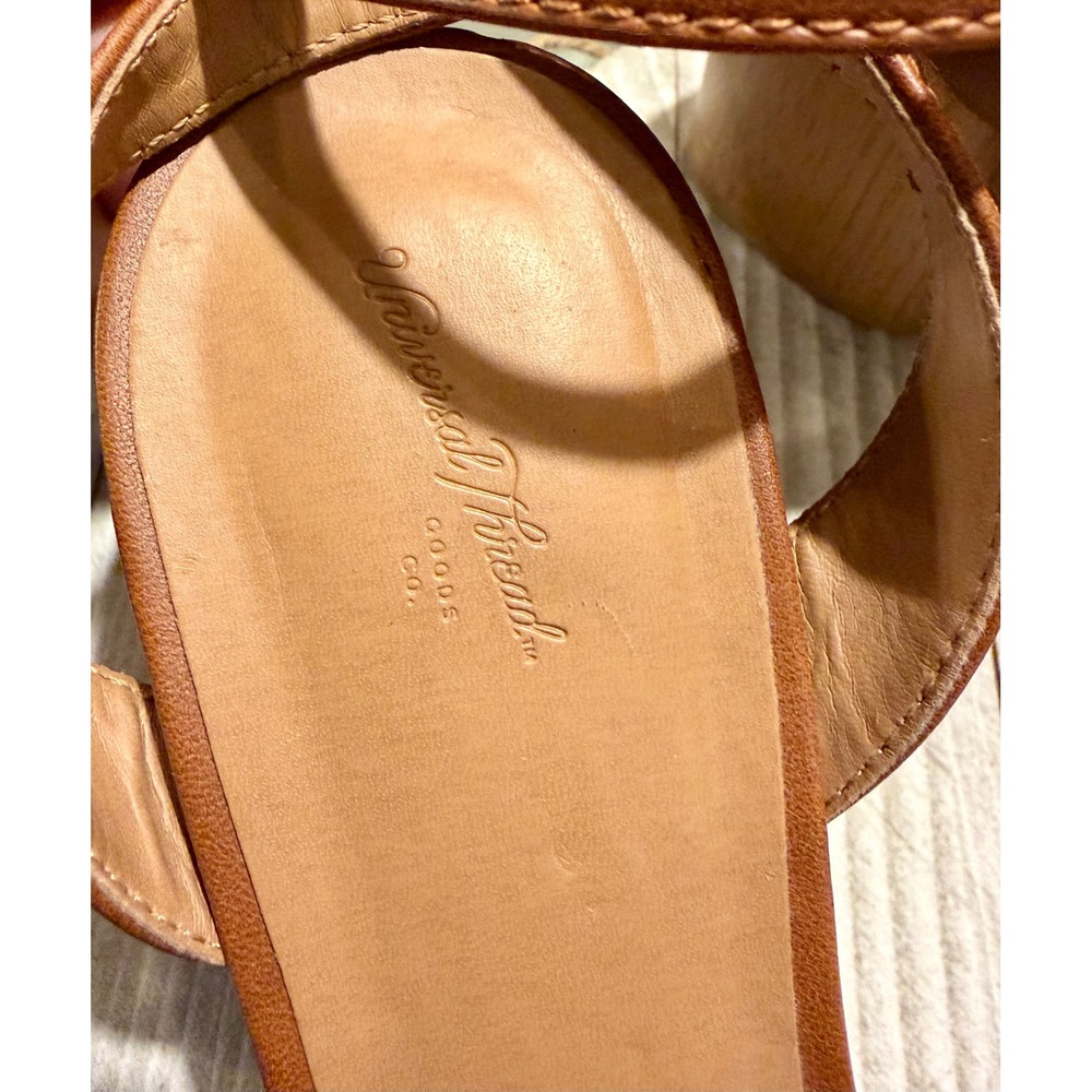 Universal Thread Womens Brown Lauren Block Heel Ankle Strap Sandals Size 11 - Picture 4 of 6